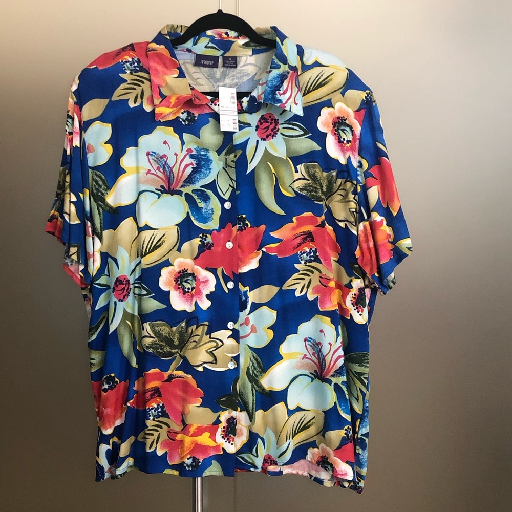 18W Floral Blouse (NWT)
